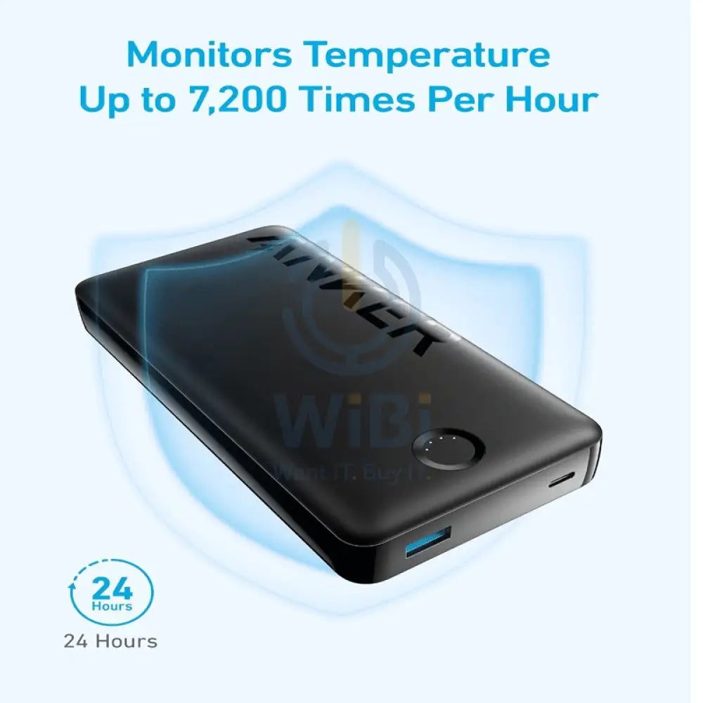 Anker 325 Power Bank - 20000mAh / 15W / USB-C / USB-A / Black Accessories > Power Bank > Offer Zone