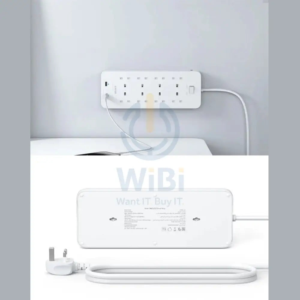 Anker 342 USB Power Strip 8 in 1 - White Accessories > Power > Power Protection > Surge Protector > Offer Zone