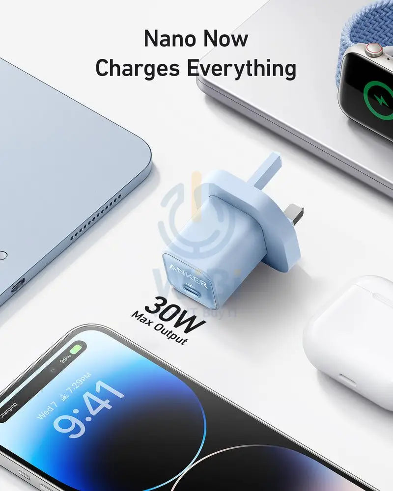 Anker 511 Charger (Nano 3 30W) -Blue Accessories > Power Adapters > Offer Zone