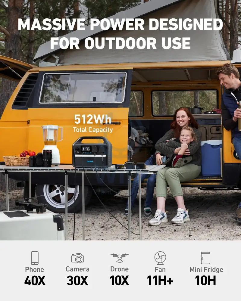 Anker 535 Portable Power Station (PowerHouse 500W / 512Wh) Accessories > Smart Devices
