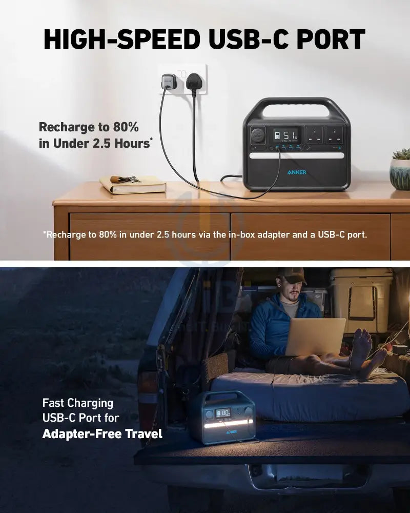 Anker 535 Portable Power Station (PowerHouse 500W / 512Wh) Accessories > Smart Devices