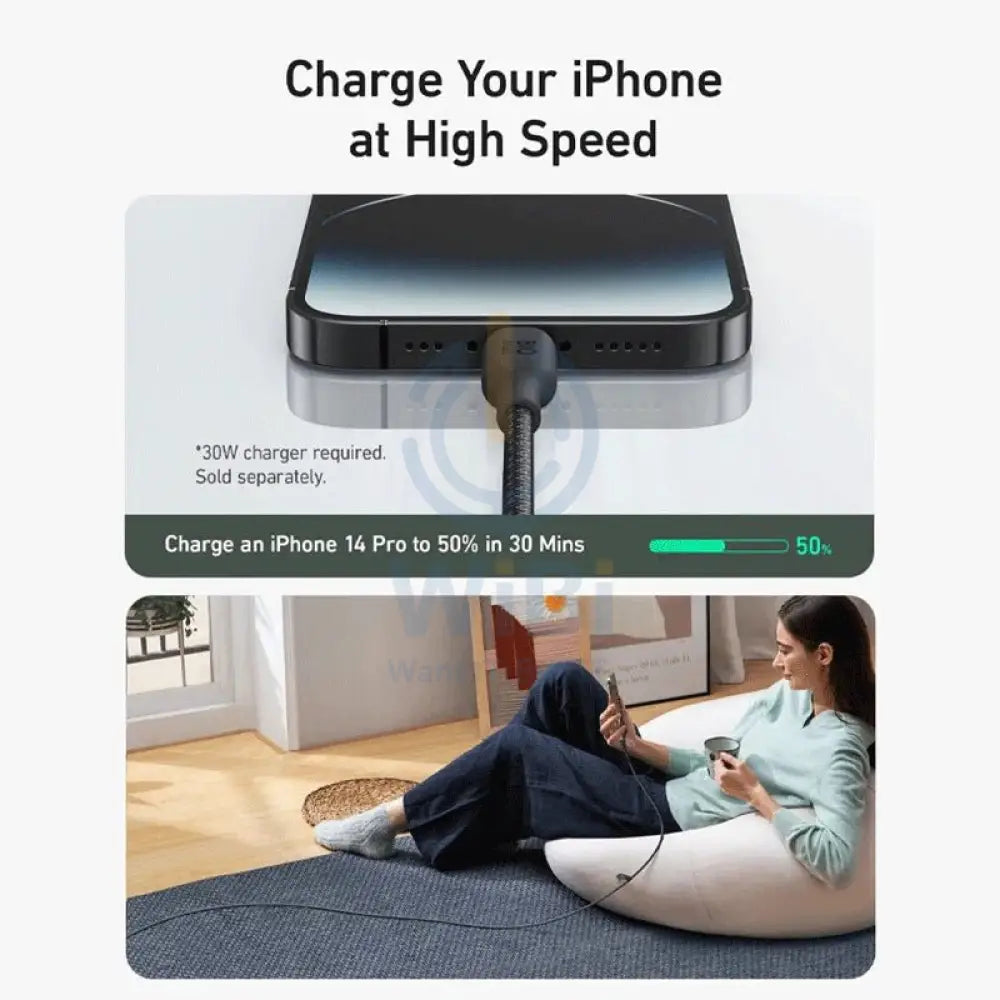 Anker 542 USB-C to Lightning Cable (Bio-Nylon) (1.8m/6ft) -Black Accessories > Cables & Converters > Cables