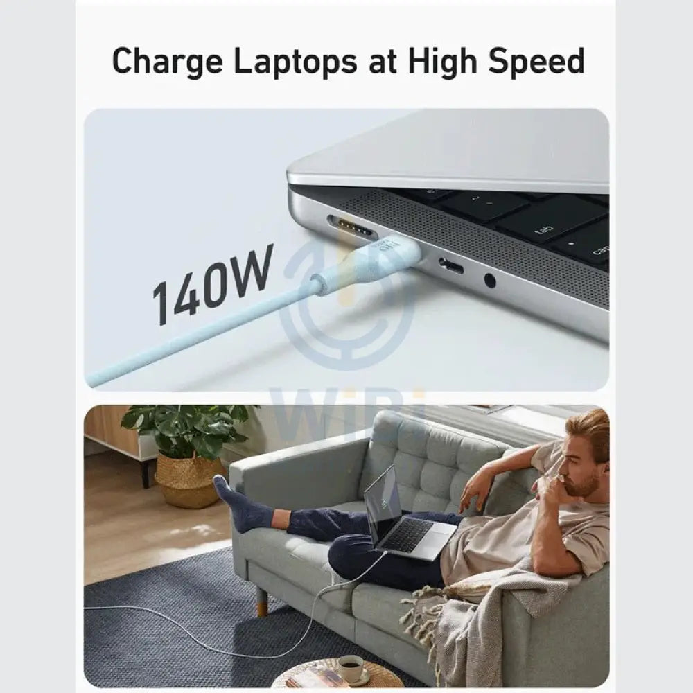 Anker 544 USB-C to USB-C Cable 140W (Bio-Based) (1.8m/6ft) -Blue Accessories > Cables & Converters > Cables > Offer Zone
