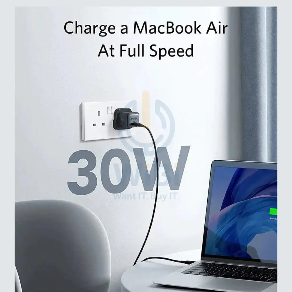Anker 711 Charger Nano II 30W – Black Accessories > Power Adapters