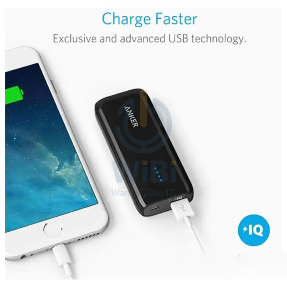 Anker Astro E1 Power Bank - USB-C / USB-A / 5200mAh / Black Accessories > Power Bank