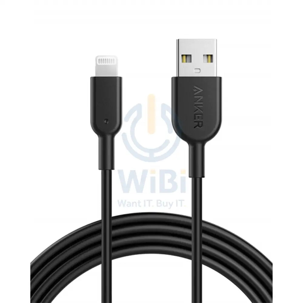 Anker C89 Powerline II USB-A to Lightning Charging Cable - 0.9m (3ft) / Black Accessories > Cables & Converters >