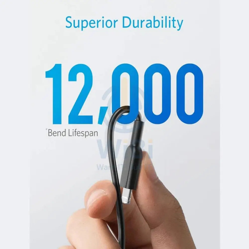 Anker C89 Powerline II USB-A to Lightning Charging Cable - 0.9m (3ft) / Black Accessories > Cables & Converters >