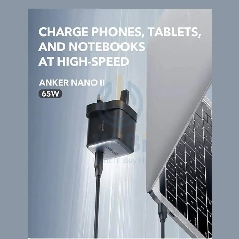 Anker Nano II 65W Power Adapter - USB-C / Black Accessories > Power Adapters