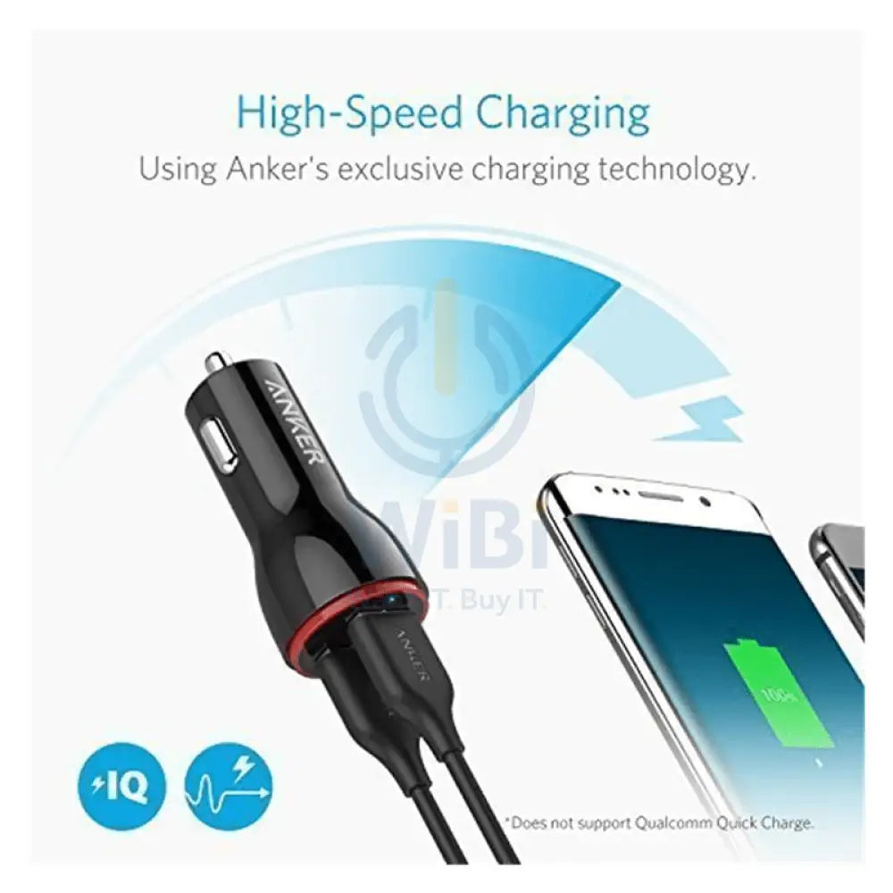 Anker PowerDrive 2 Dual Port Car Charger - 2x USB 2.0 / Black Accessories > Mobiles & Tablets > Mobiles > Car Chargers
