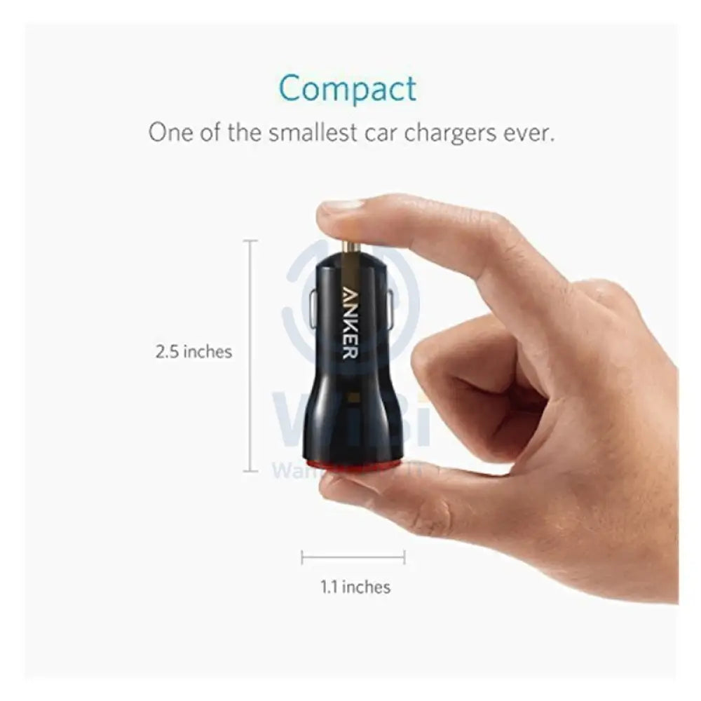 Anker PowerDrive 2 Dual Port Car Charger - 2x USB 2.0 / Black Accessories > Mobiles & Tablets > Mobiles > Car Chargers