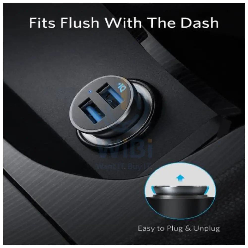 Anker PowerDrive 2 Dual Port Car Charger - USB-A / 24W / Black Accessories > Mobiles & Tablets > Mobiles > Car Chargers