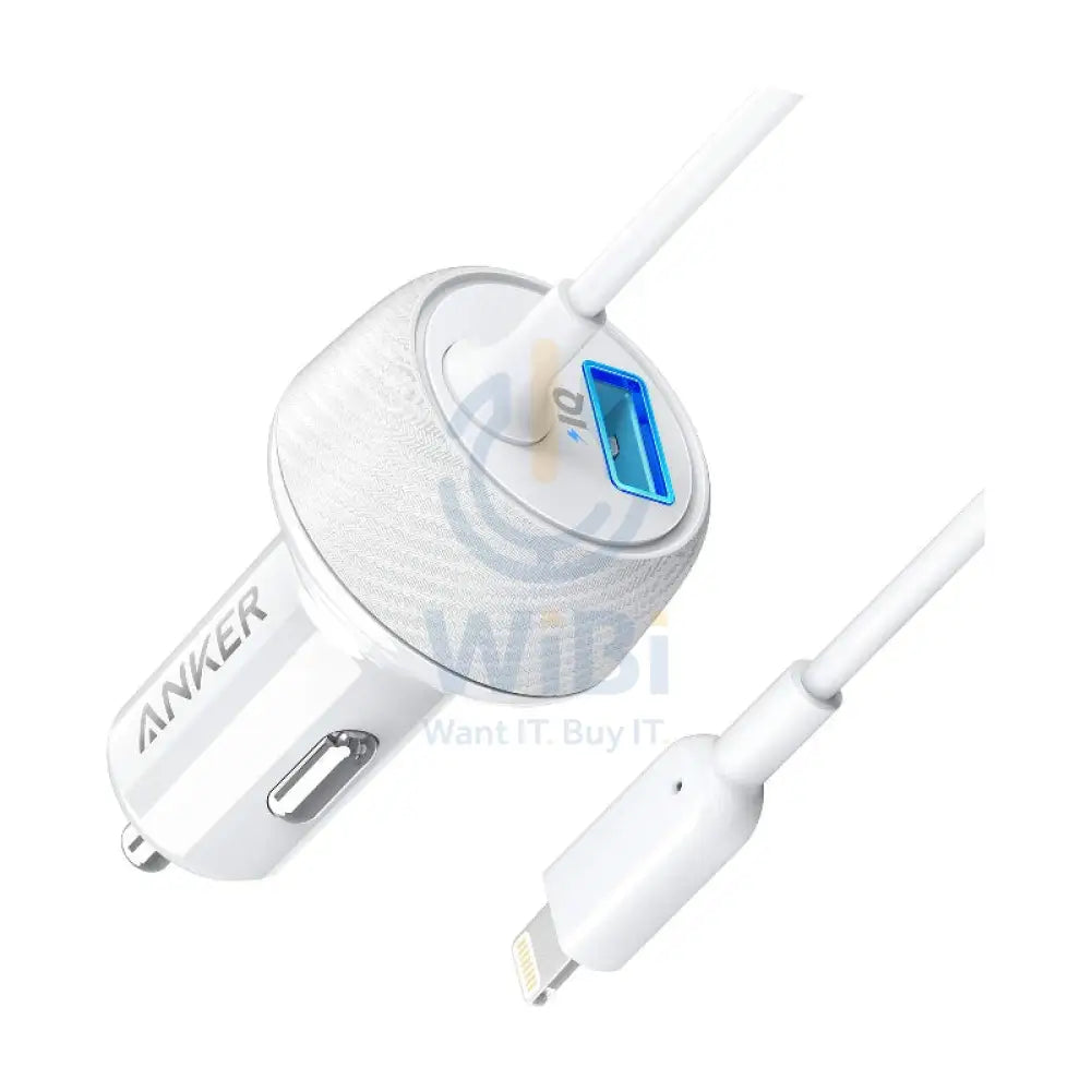 Anker PowerDrive 2 Elite Car Charger with Lightning Cable - USB-A / White Accessories > Mobiles & Tablets > Mobiles >