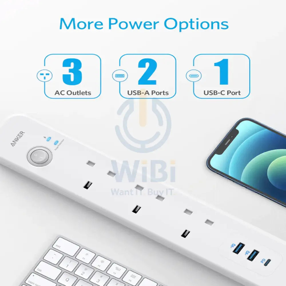 Anker PowerExtend USB-C 6-in-1 3 PowerStrip - White Accessories > Power > Power Protection > Surge Protector > Offer