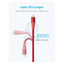 Anker Powerline + II Lightning Cable - 1.8 Meter / Red Accessories > Cables & Converters > Cables