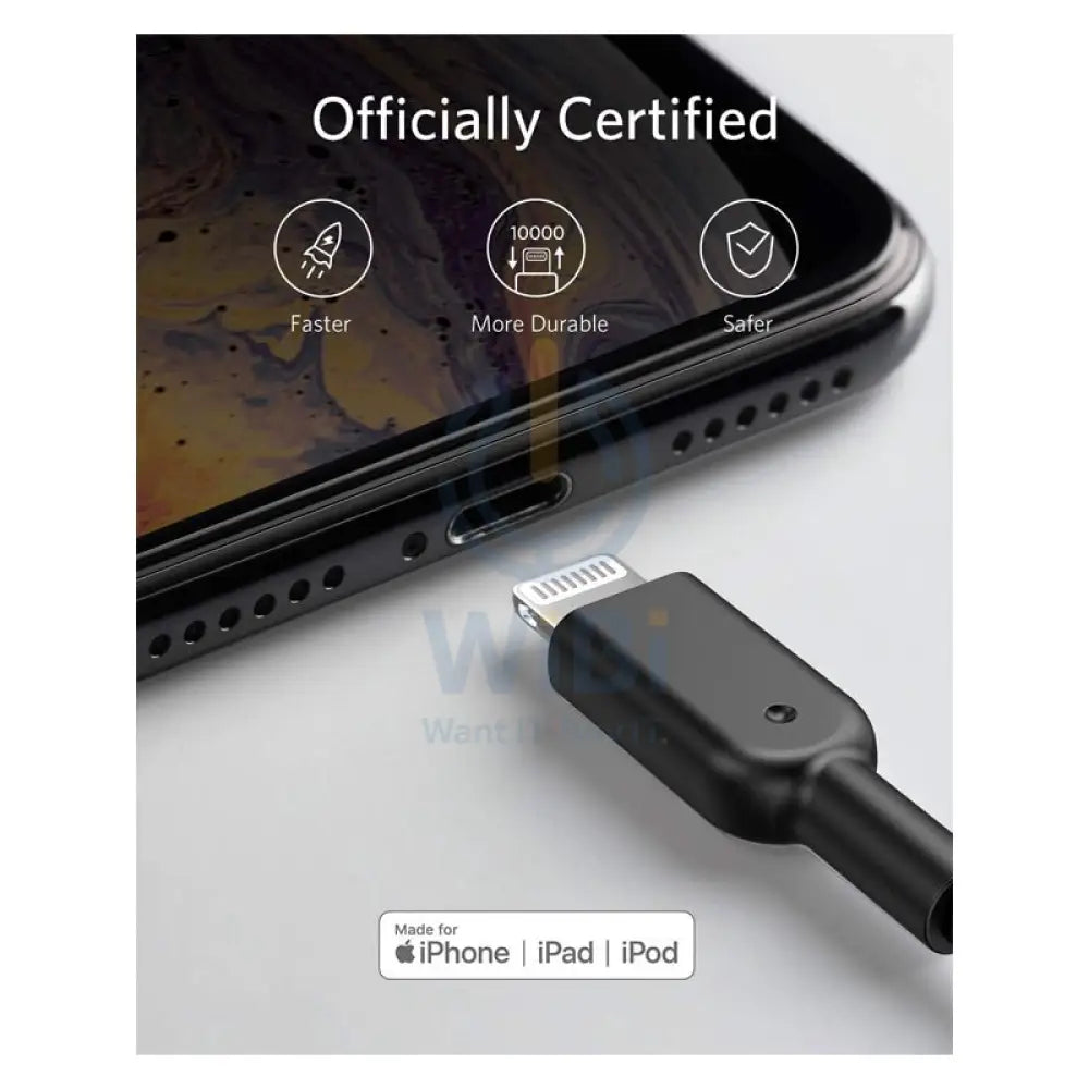 Anker PowerLine II Lightning Cable - USB 2.0 / 0.9m / Black