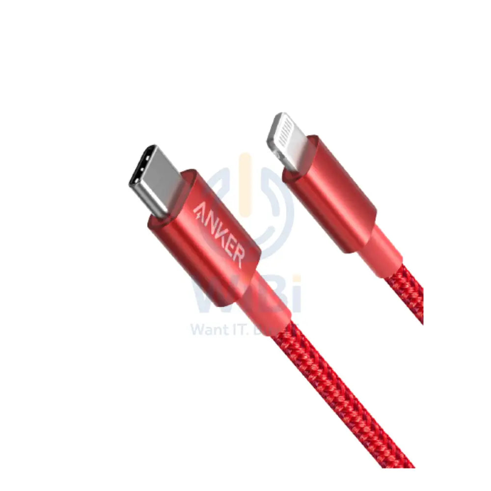 Anker Powerline + II Lightning Cable - USB-C / 1.8 Meter / Red Accessories > Cables & Converters > Cables