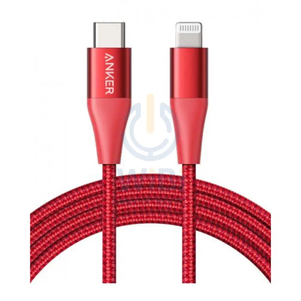 Anker Powerline + II Lightning Cable - USB-C / 1.8 Meter / Red Accessories > Cables & Converters > Cables