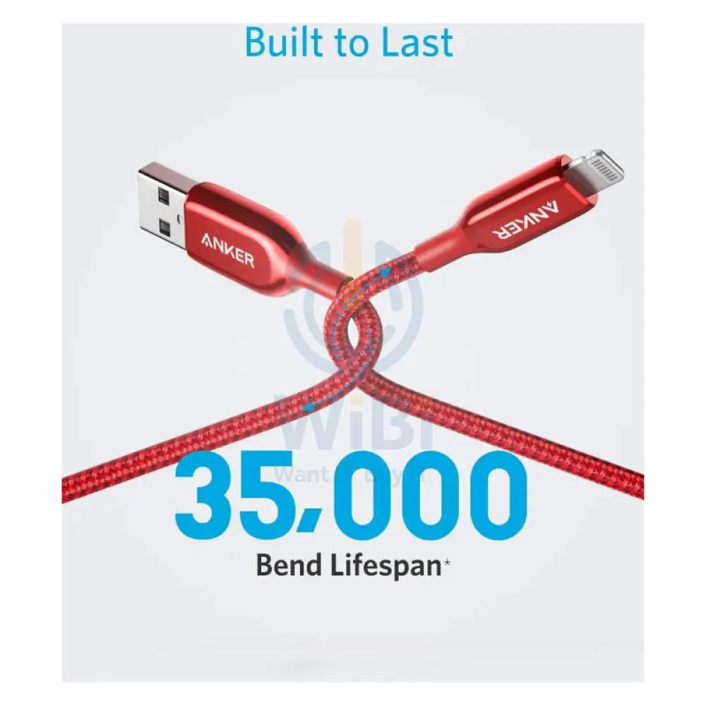 Anker PowerLine + III Cable - USB-A / Lightning / 0.9 Meter / Red Accessories > Cables & Converters > Cables