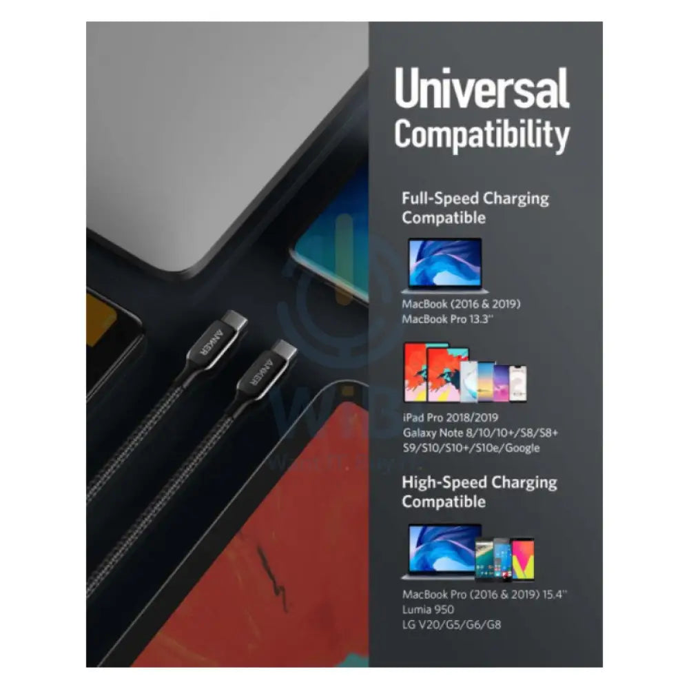 Anker PowerLine + III Charging Cable - USB-C / 1.8 Meter / Black Accessories > Cables & Converters > Cables