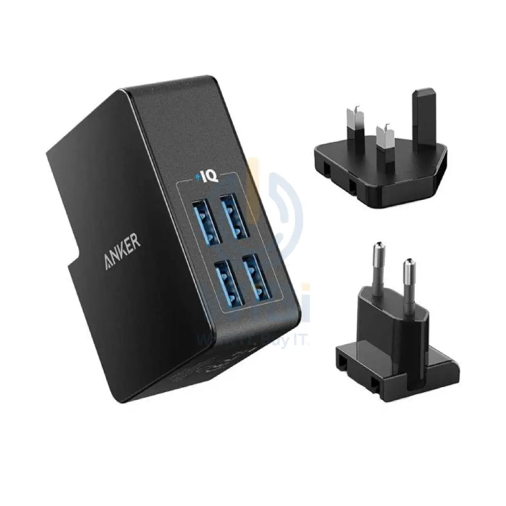 Anker PowerPort 4 Lite Charger - 27W / USB 3.0 / Black Accessories > Power Adapters