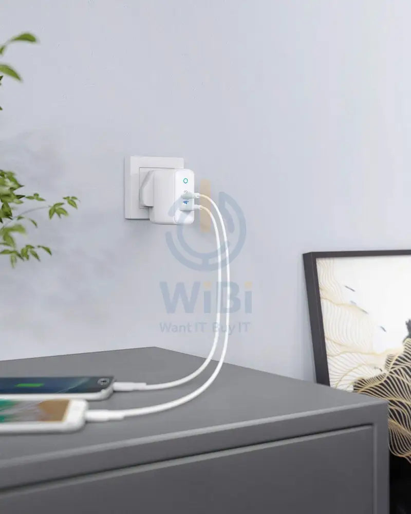 Anker PowerPort PD + 2 35W (20W PD + 15W) – White Accessories > Power Adapters