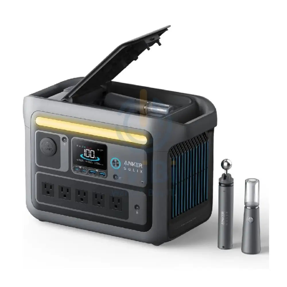 Anker SOLIX C800 Plus Portable Power Station With Camping Lights - 1200W / 768Wh / Black Accessories > Power Bank