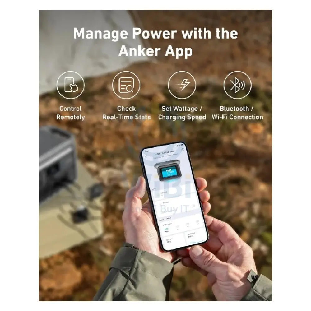 Anker SOLIX C800 Plus Portable Power Station With Camping Lights - 1200W / 768Wh / Black Accessories > Power Bank
