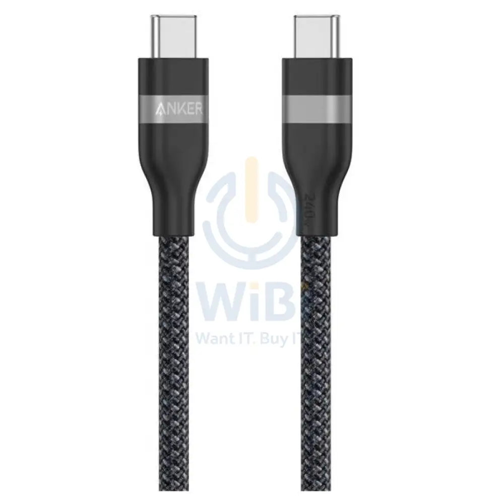 Anker USB-C to USB-C Upcycled Braided Cable - 240W / 0.9 Meter / Black Accessories > Cables & Converters > Cables