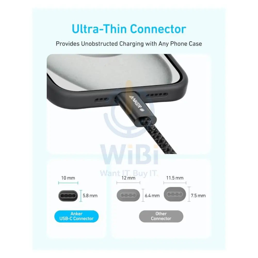 Anker Zolo USB-C to USB-C Braided Cable - 240W / 0.9 Meter / White Accessories > Cables & Converters > Cables