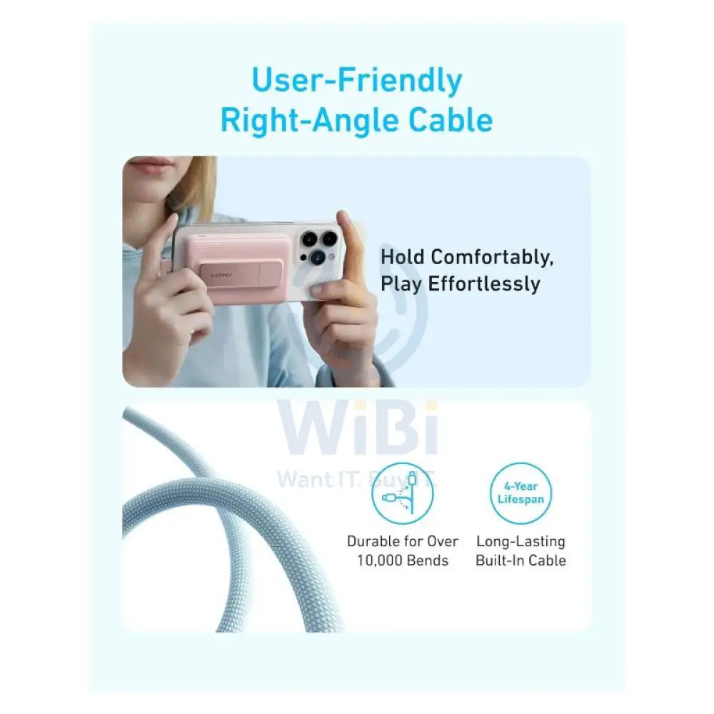 Anker Zolo Wireless Power Bank With Built-In USB-C Cable - 10,000mAh / 30W / Black Accessories > Power Bank