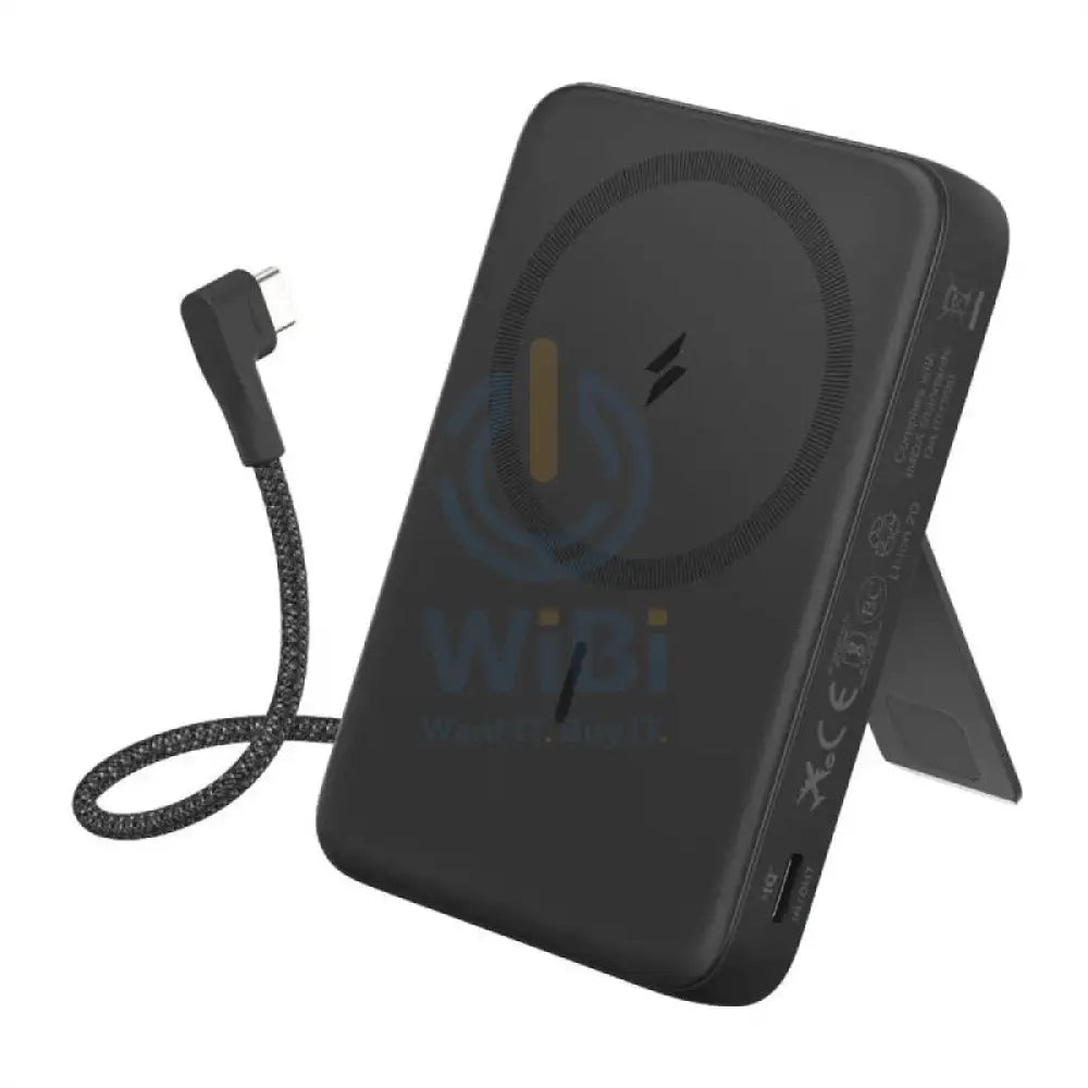 Anker Zolo Wireless Power Bank With Built-In USB-C Cable - 10,000mAh / 30W / Black Accessories > Power Bank