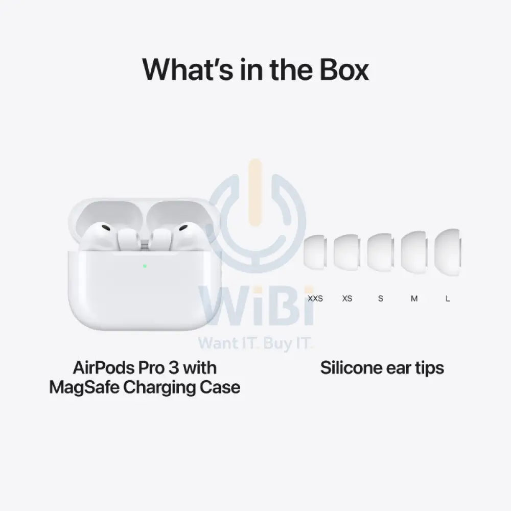 Bundle offer - Apple iPhone 17 Pro Max - 256GB / Silver / 5G / 6.9" / Middle East Version + Apple AirPods Pro 3 with MagSafe Charging Case - Bluetooth / USB-C / White