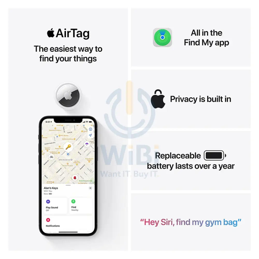 Apple AirTag - Bluetooth / White - Pack of 4 Accessories > Mobiles & Tablets > Offer Zone