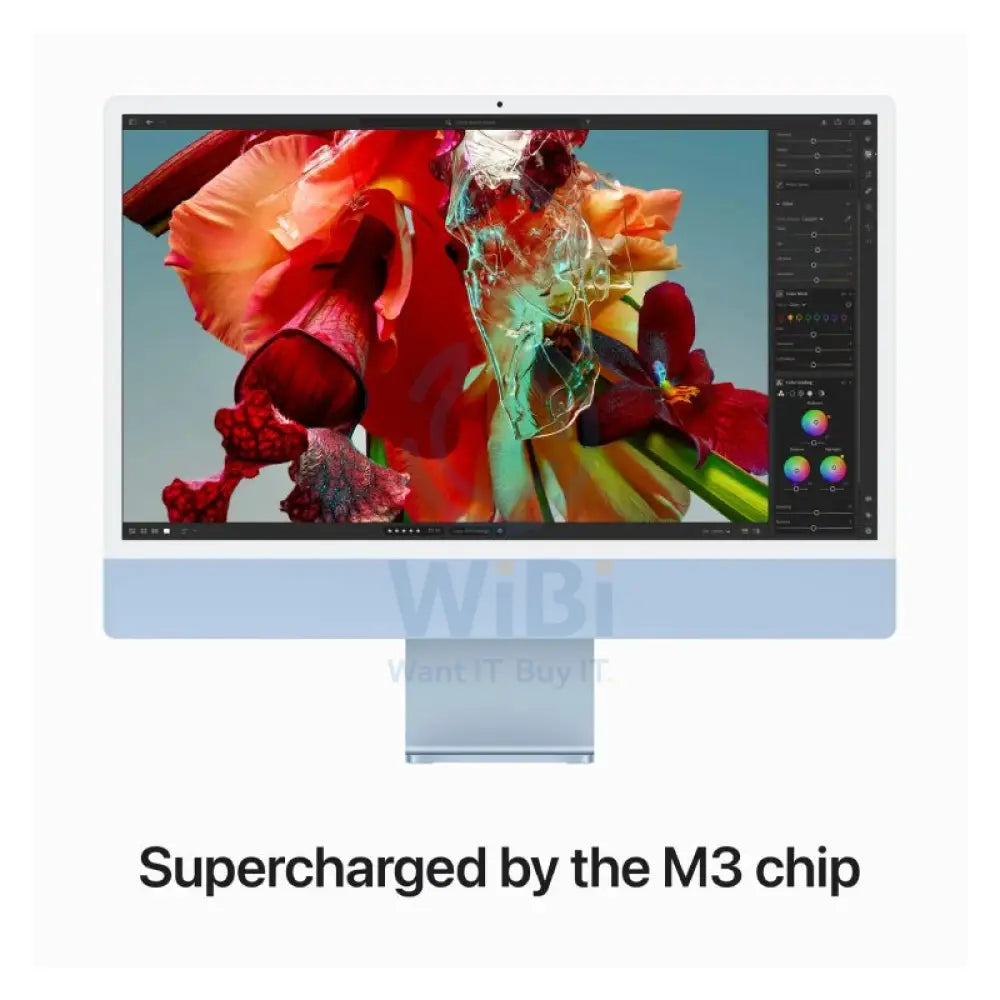 Apple iMac - 24’’ / M3 / 8-Core CPU / 10-Core GPU / 16-Core Neural Engine / 16GB RAM / 512GB SSD / Arb/Eng / Blue / 1YW