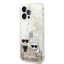 Apple iPhone 14 Pro Max - Gold Karl Lagerfeld Liquid Glitter Case and Karl and Choupette Head Accessories > Mobiles &
