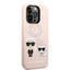 Apple iPhone 14 Pro Max - Pink Karl Lagerfeld Magsafe Liquid Silicone Case With Karl & Choupette Body Accessories >