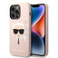 Apple iPhone 14 Pro Max - Pink Karl Lagerfeld Silicone Pink Case Karl Head Logo Accessories > Mobiles & Tablets >