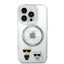Apple iPhone 14 Pro Max - Silver Karl Lagerfeld Magsafe PC/TPU Case With Ring Accessories > Mobiles & Tablets > Mobiles