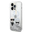 Apple iPhone 14 Pro - Silver Karl Lagerfeld Liquid Glitter Case and Karl and Choupette Head Accessories > Mobiles &