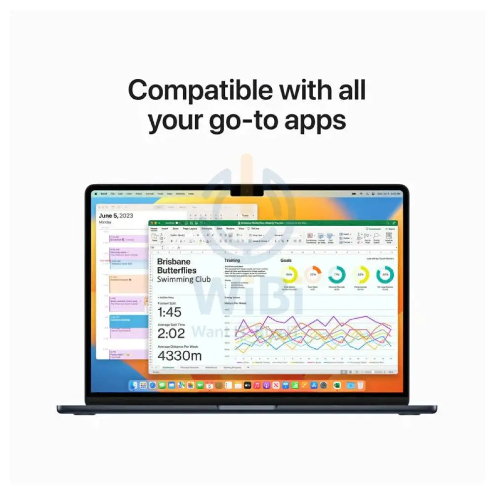 Apple MacBook Air - 15.3’’ / M2 / 8-Core CPU / 10-Core GPU / 8GB RAM / 256GB SSD / Arb/Eng / Midnight / 1YW Laptops