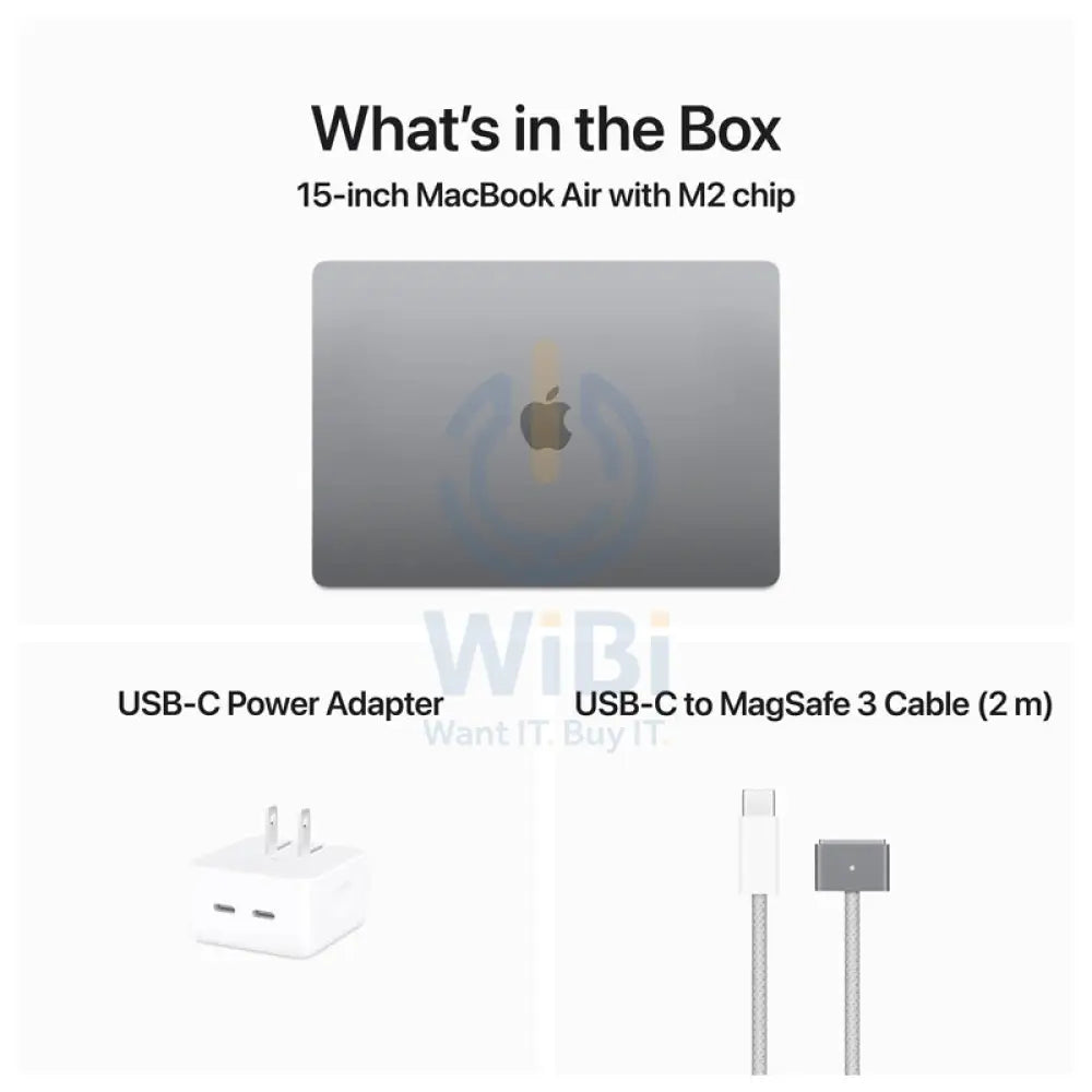Apple MacBook Air - 15.3’’ / M2 / 8-Core CPU / 10-Core GPU / 8GB RAM / 512GB SSD / Arb/Eng / Space Grey / 1YW Laptops
