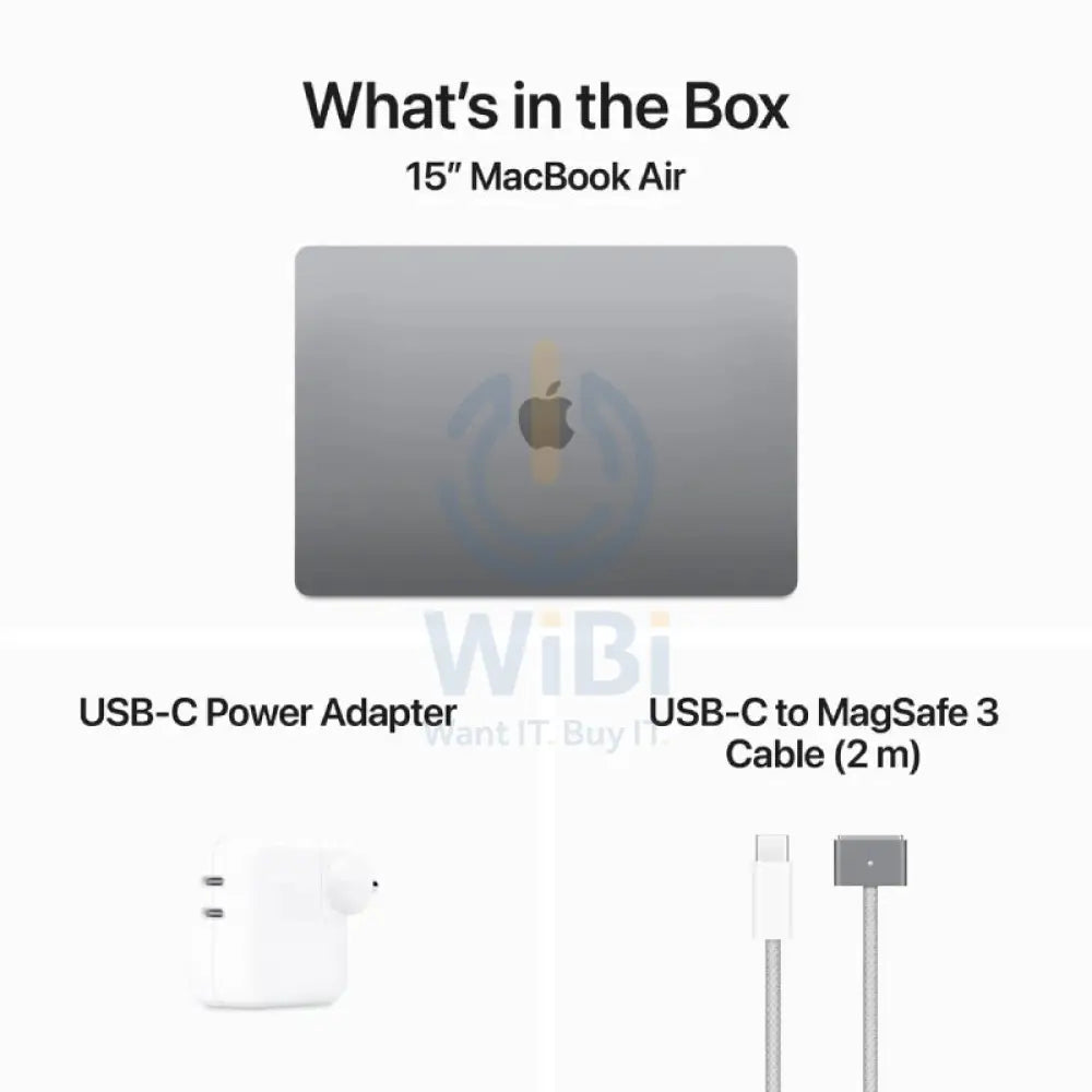 Apple MacBook Air - 15.3’’ / M3 / 8-Core CPU / 10-Core GPU / 8GB RAM / 512GB SSD / Arb/Eng / Space Grey / 1YW Laptops