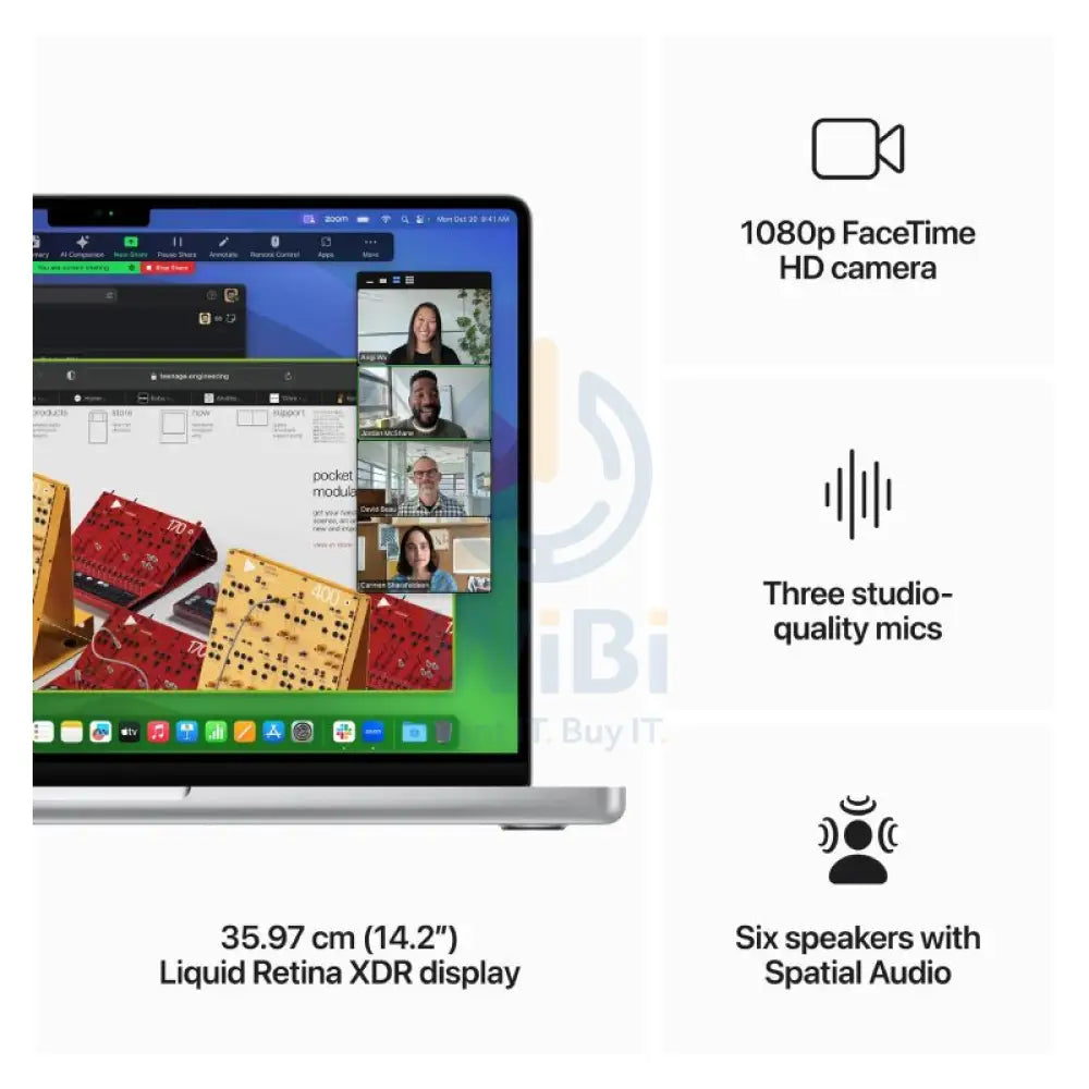 Apple MacBook Pro - 14.2’’ / M3 / 8-Core CPU / 10-Core GPU / 8GB RAM / 1TB SSD / Arb/Eng / Silver / 1YW Laptops