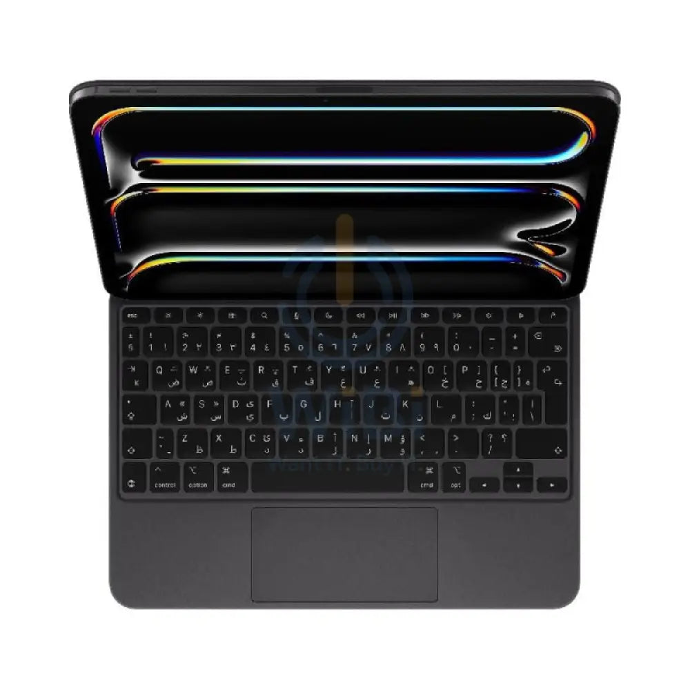 Apple Magic Keyboard for iPad Pro 11‑inch (M4) - Arabic / English - Black Accessories > Mobiles & Tablets > Tablets >