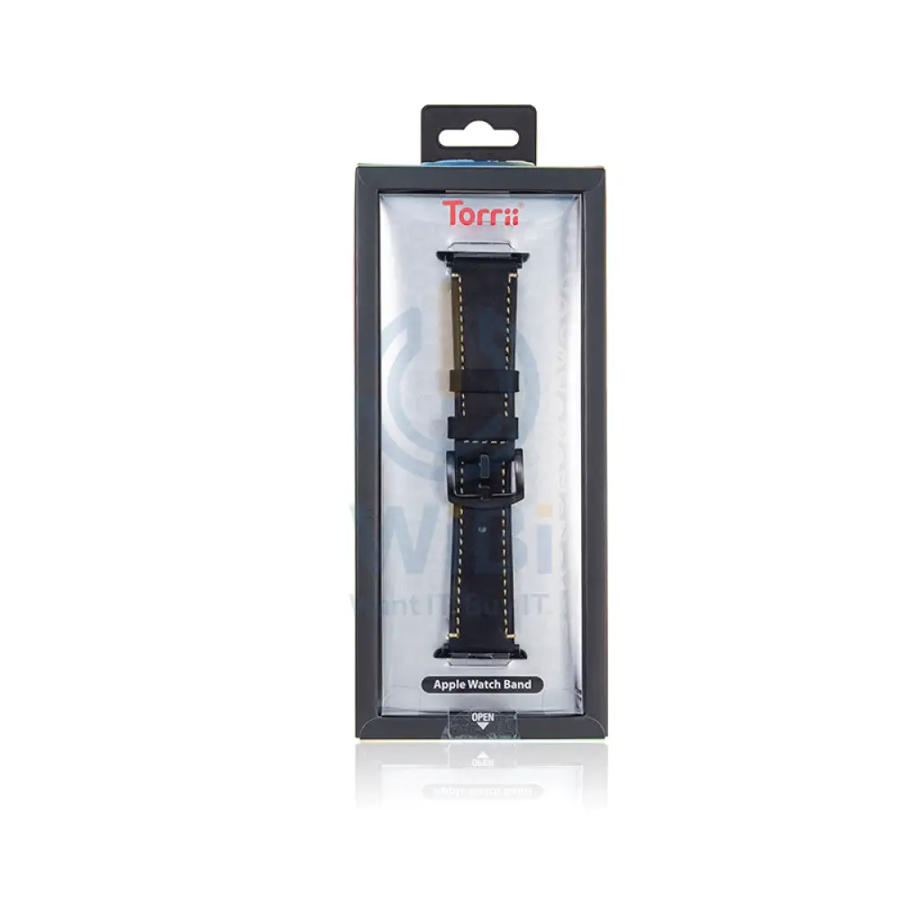 Apple Watch Band 38/40/41 mm - Black Leather Accessories > Smart Watches > Straps