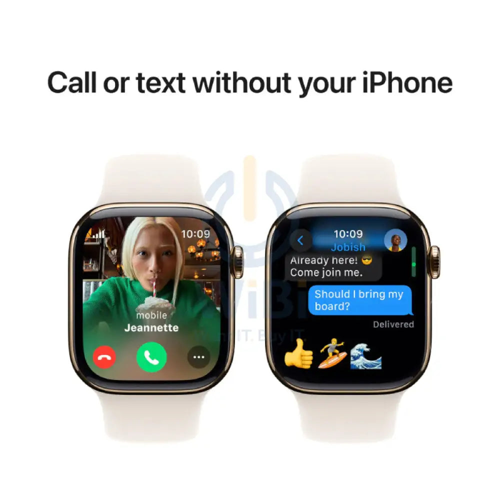 Apple Watch Series 10 with Sport Band LTPO OLED / 64GB / 46mm / Medium/Large / Bluetooth / Wi Fi / Cellular / Starlight