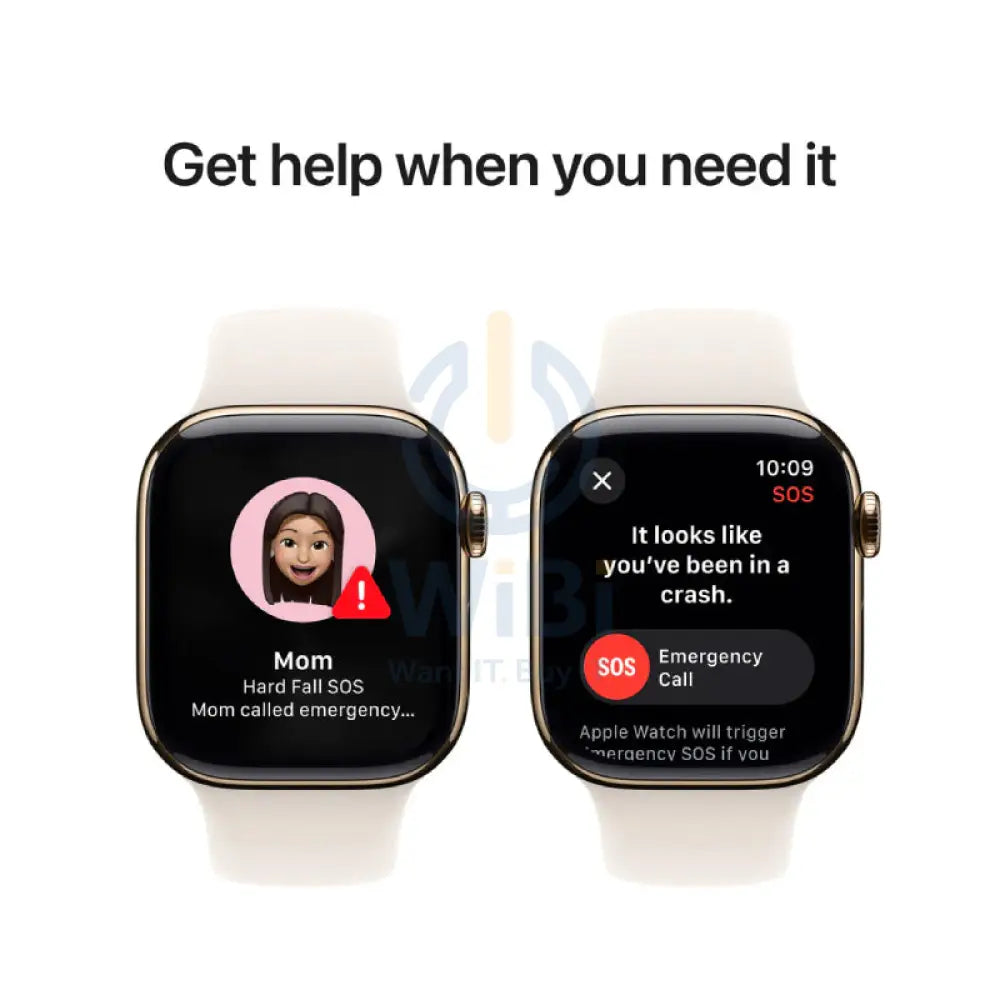 Apple Watch Series 10 with Sport Band LTPO OLED / 64GB / 46mm / Medium/Large / Bluetooth / Wi Fi / Cellular / Starlight