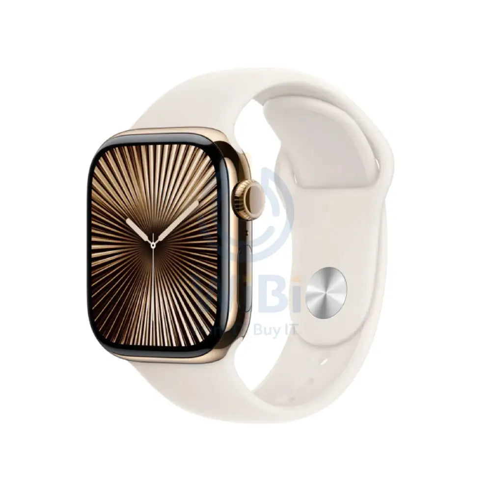 Apple Watch Series 10 with Sport Band LTPO OLED / 64GB / 46mm / Medium/Large / Bluetooth / Wi Fi / Cellular / Starlight
