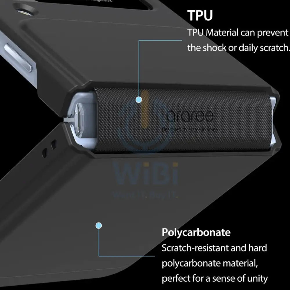 Araree Aeroflex Case For Z Flip 4 - Black Accessories > Mobiles & Tablets