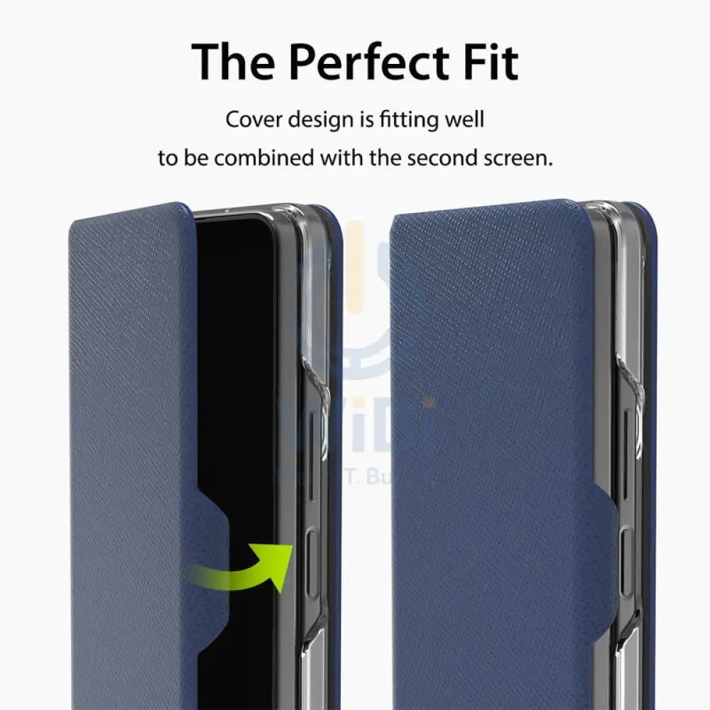 Araree Bonnet Diary Flip Case - Samsung Galaxy Z Fold 5 / Ash Blue Accessories > Mobiles & Tablets > Mobiles > Covers &